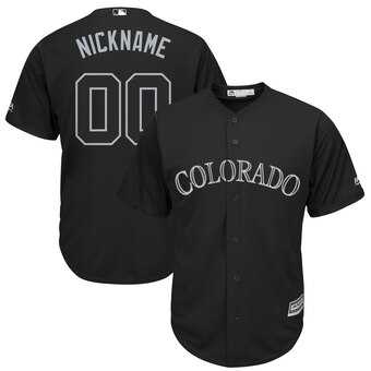 Colorado Rockies Majestic 2019 Players' Weekend Cool Base Roster Customized Black Jersey